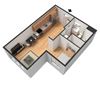 Hawthorne Apartments 1x1 Floor Plan